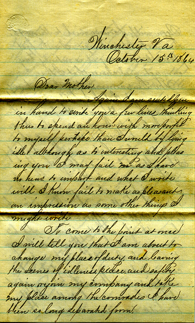 Havens Letter : October 15 1864