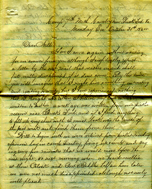 Havens Letter : October 31 1864