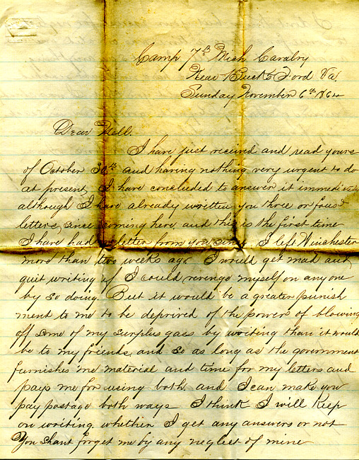 Havens Letter : November 6 1864