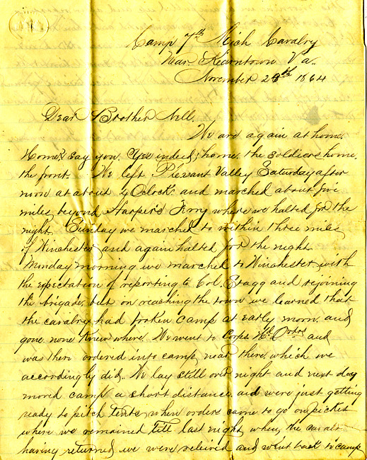 Havens Letter : November 24 1864