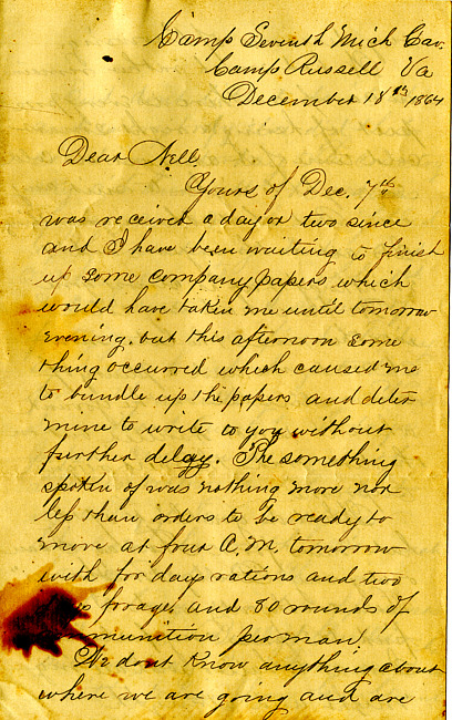Havens Letter : December 18 1864