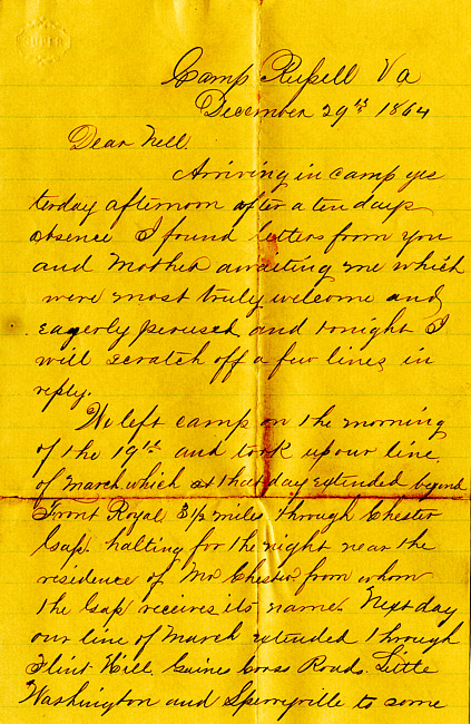 Havens Letter : December 29 1864