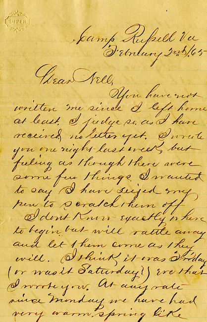 Havens Letter : February 2 1865
