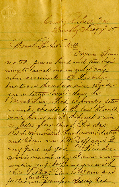 Havens Letter : February 19 1865