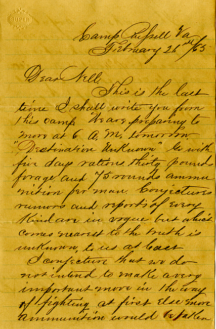 Havens Letter : February 27 1865