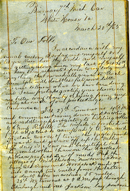 Havens Letter : March 20 1865