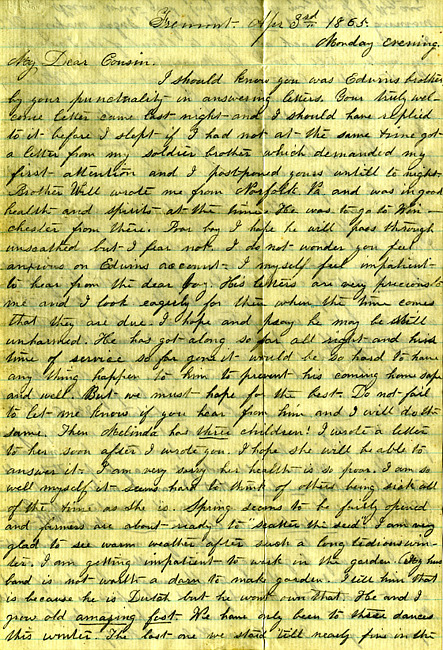 Havens Letter : April 3 1865