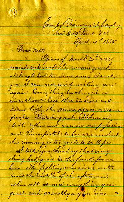 Havens Letter : April 4 1865