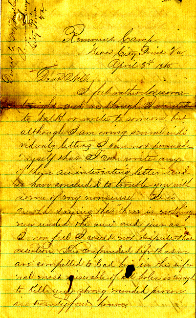 Havens Letter : April 8 1865