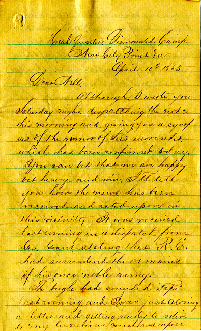 Havens Letter : April 10 1865