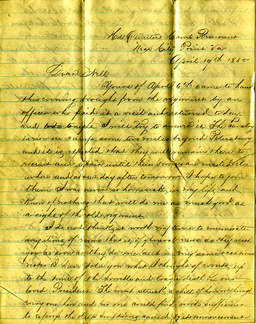 Havens Letter : April 19 1865