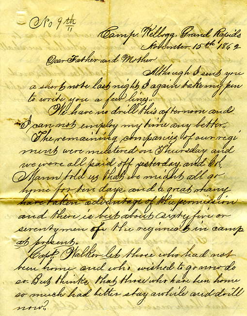 Havens Letter : November 15 1862