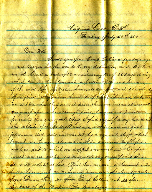 Havens Letter : July 30 1865
