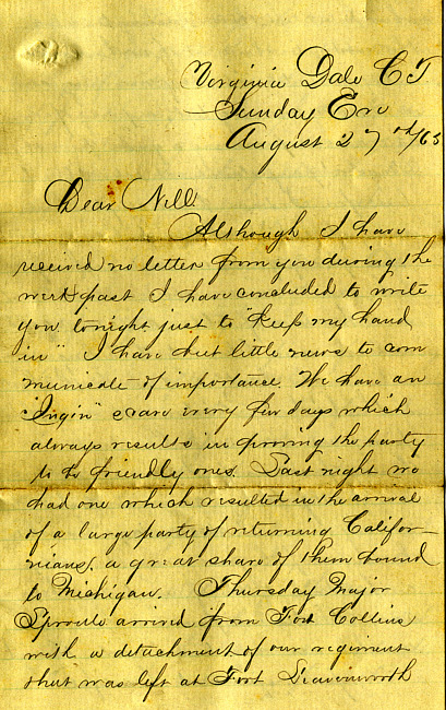 Havens Letter : August 27 1865