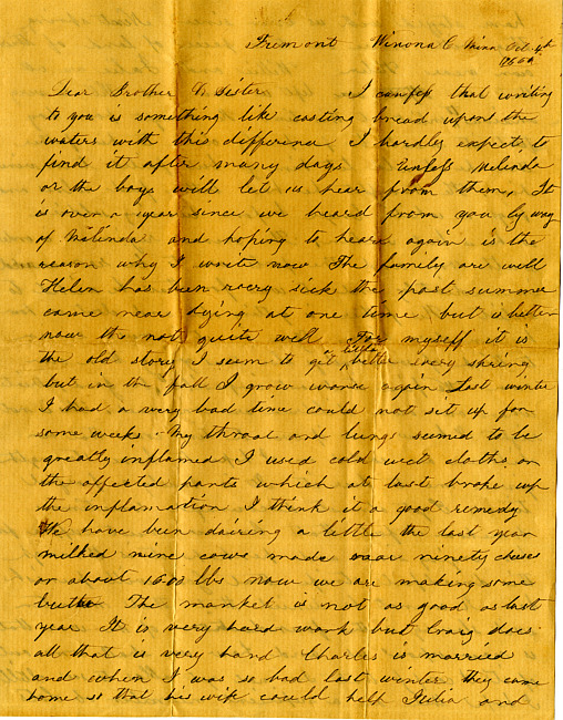 Havens Letter : October 4 1865