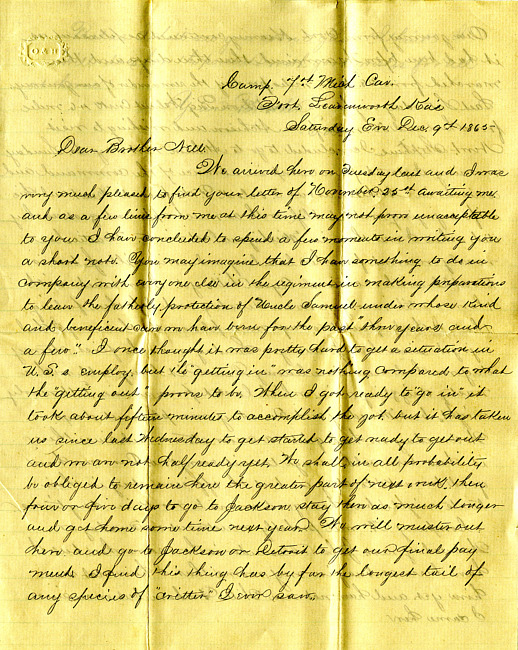 Havens Letter : December 9 1865