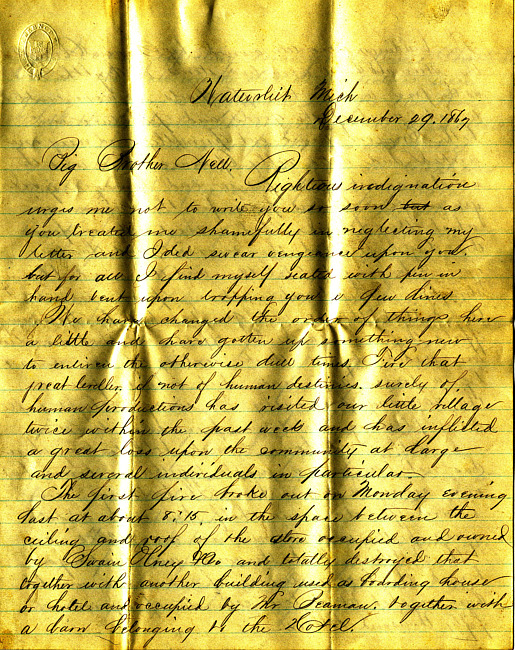 Havens Letter : December 29 1867