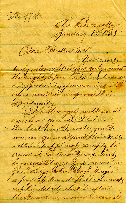 Havens Letter : January 1 1863