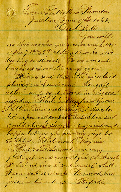 Havens Letter : June 9 1863