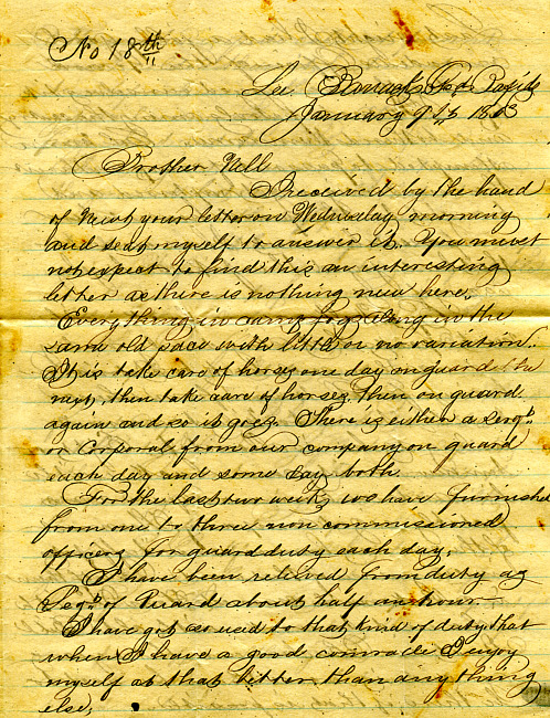 Havens Letter : January 9 1863