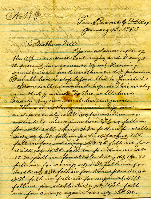 Havens Letter : January 13 1863