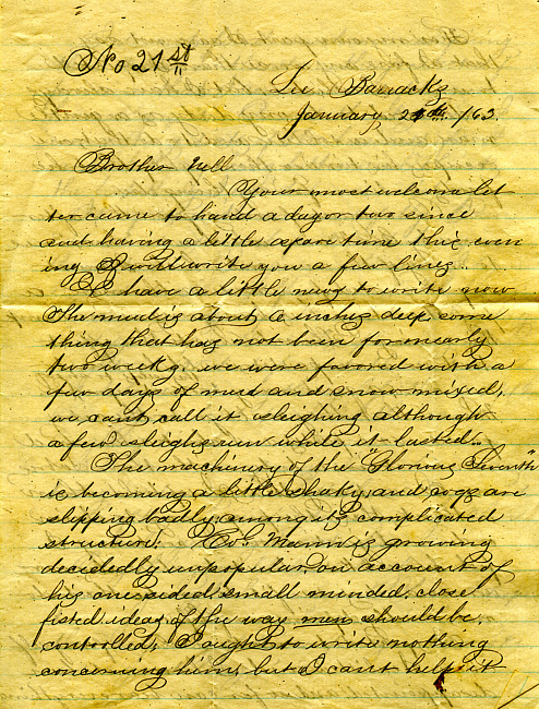 Havens Letter : January 27 1863