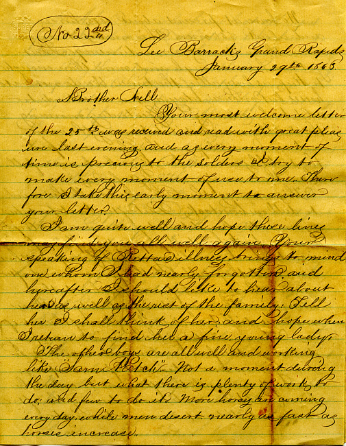 Havens Letter : January 29 1863