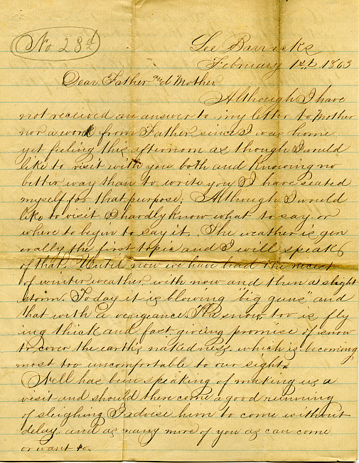 Havens Letter : February 1 1863