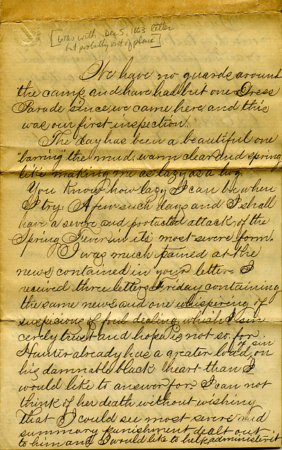 Havens Letter : December 1863