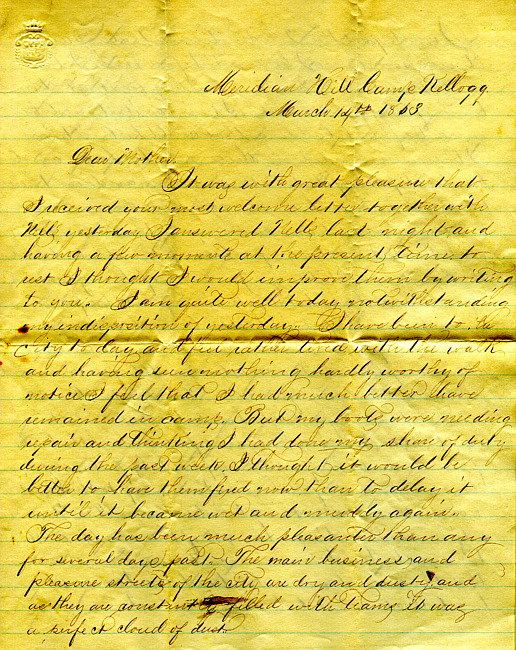 Havens Letter : March 14 1863