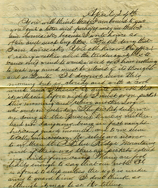 Havens Letter : April 24 1863