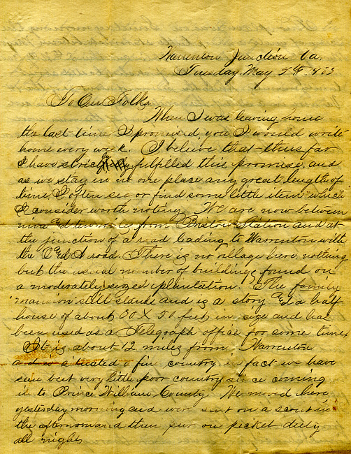 Havens Letter : May 5 1863
