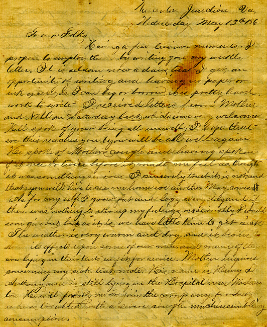 Havens Letter : May 13 1863