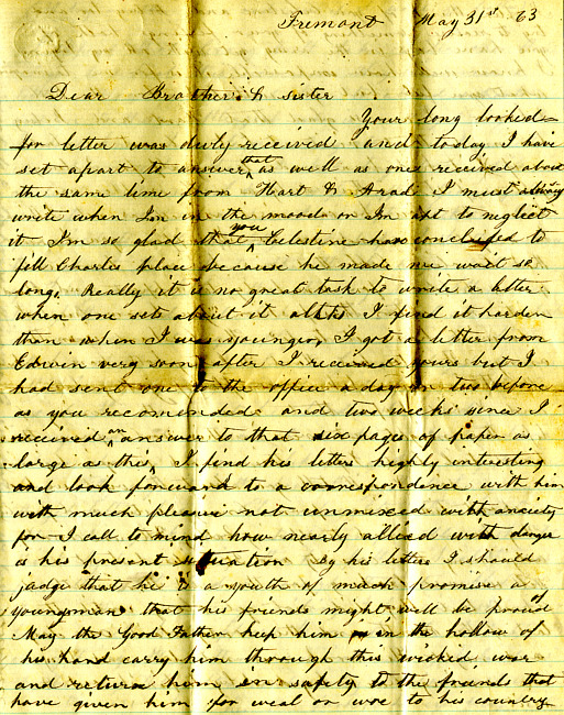 Havens Letter : May 31 1863 (2)