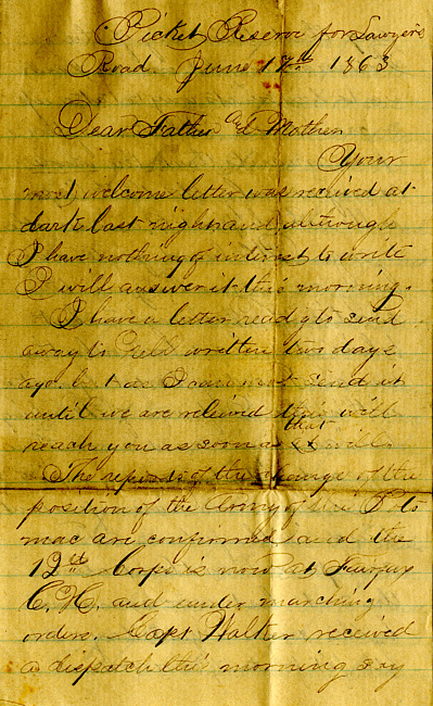 Havens Letter : June 17 1863