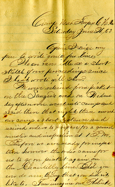 Havens Letter : June 20 1863