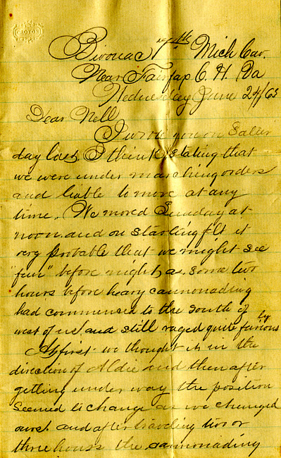 Havens Letter : June 24 1863