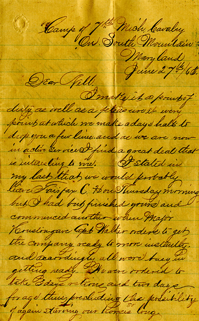Havens Letter : June 27 1863