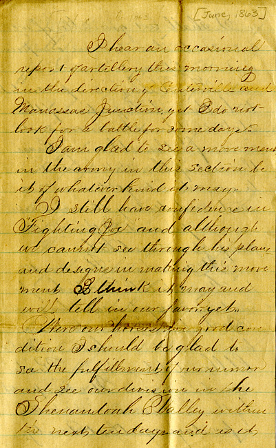 Havens Letter : June 1863