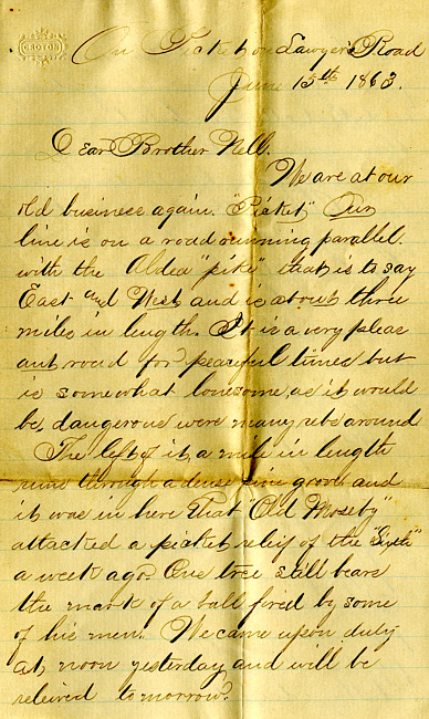 Havens Letter : June 15 1863