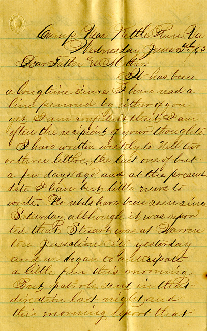 Havens Letter : June 3 1863