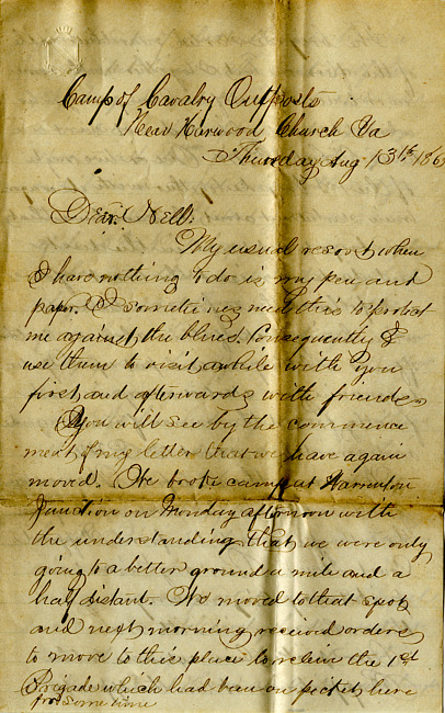 Havens Letter : August 13 1863
