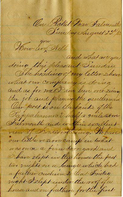 Havens Letter : August 23 1863