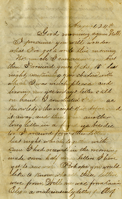 Havens Letter : August 24 1863
