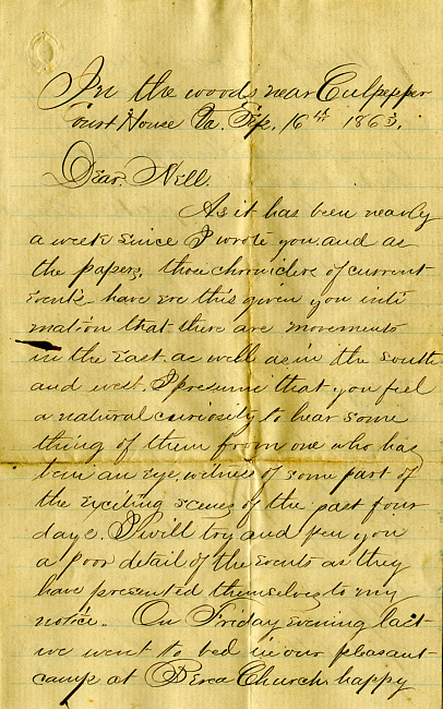 Havens Letter : September 16 1863