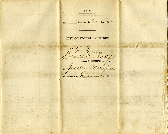 Monthly equipment return : December 31, 1865
