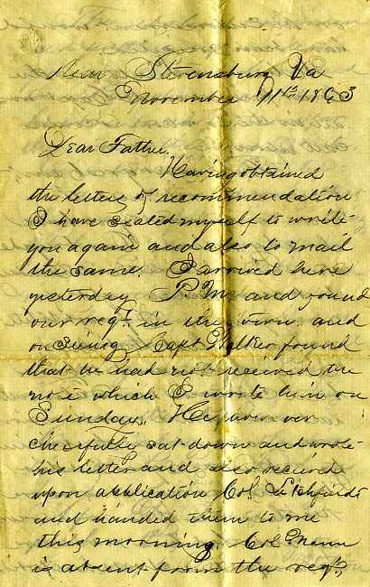 Havens Letter : November 11 1863