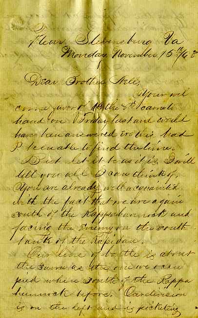 Havens Letter : November 15 1863