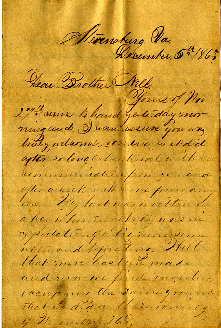Havens Letter : December 5 1863