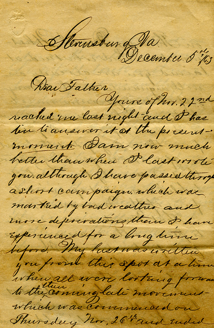 Havens Letter : December 5 1863 (2)